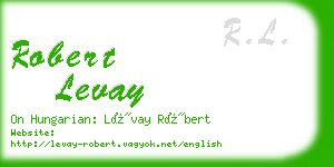 robert levay business card